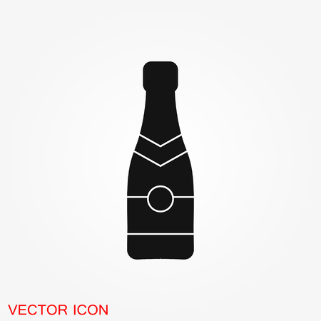 Glass of champagne icon, celebration concept icon on white backgroundのイラスト素材