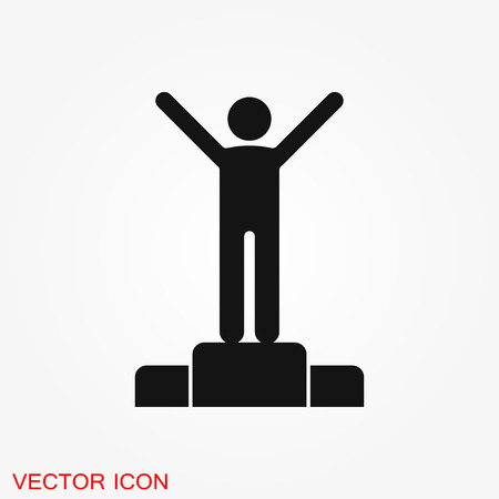 Champion vector icon, flat design for web or mobile appのイラスト素材