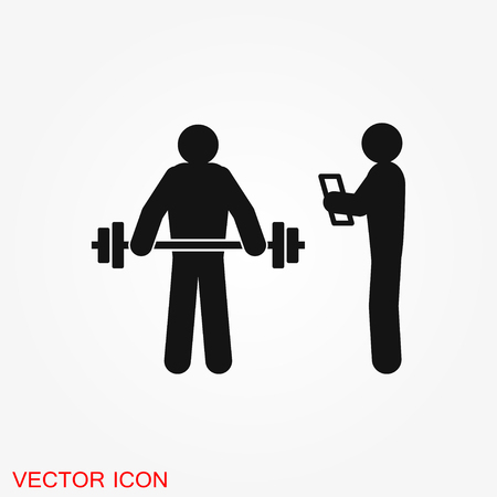 Coach icon vector, training and mentoring symbolのイラスト素材