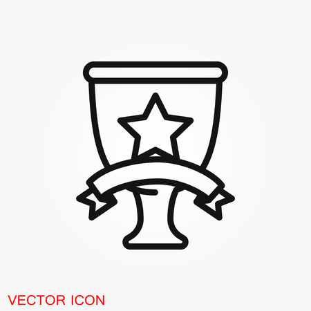 Champion vector icon, flat design for web or mobile appのイラスト素材