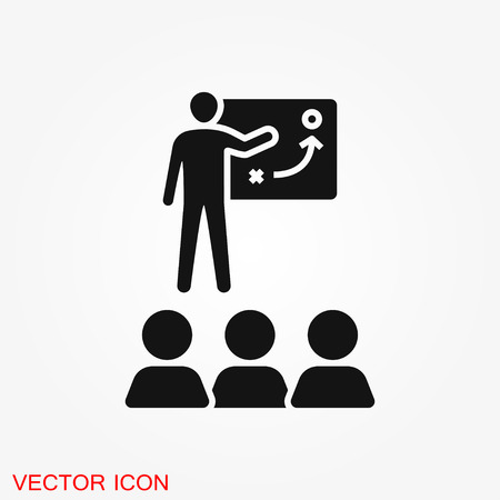 Coach icon vector, training and mentoring symbolのイラスト素材