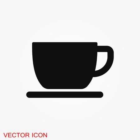 Coffee cup vector icon. Coffee drink symbol stock web illustration.のイラスト素材