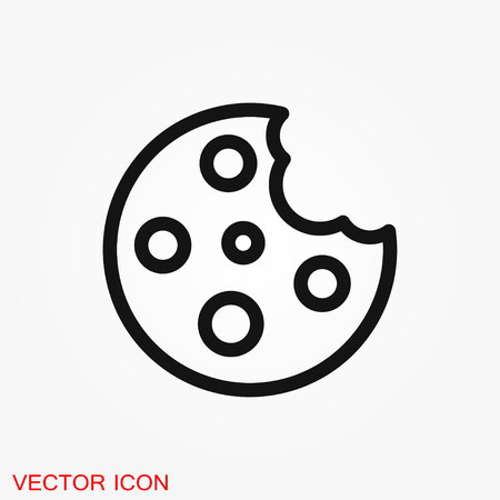 Cookie icon. Biscuit cookie or biscotti vector icon isolated on backgroundのイラスト素材