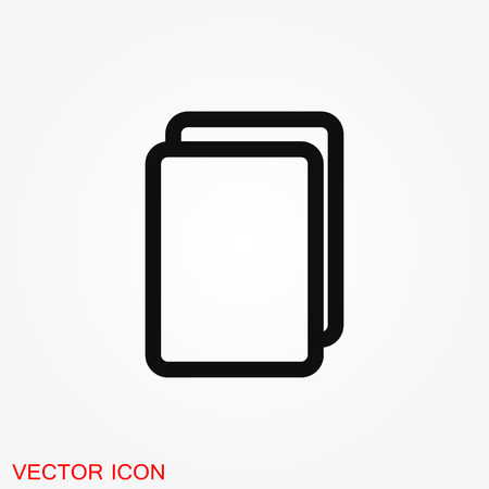 Copy icon. Duplicate app sign. Simple User interface element. EPS10 vector.のイラスト素材