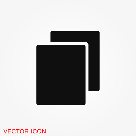 Copy icon. Duplicate app sign. Simple User interface element. EPS10 vector.のイラスト素材