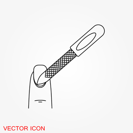 Nail care icon. Pedicure and manicure equipment. Isolated vector illustrationsのイラスト素材