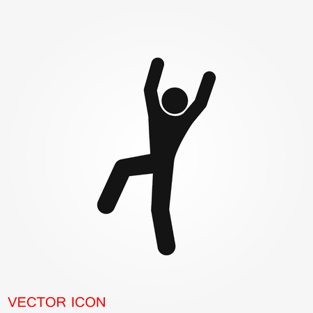 Dancing vector icon. Illustration on background sport dancingのイラスト素材