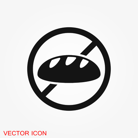 Dietary vector icon, food dietary labels isolated on background Diet icons and labels, food intolerance.のイラスト素材