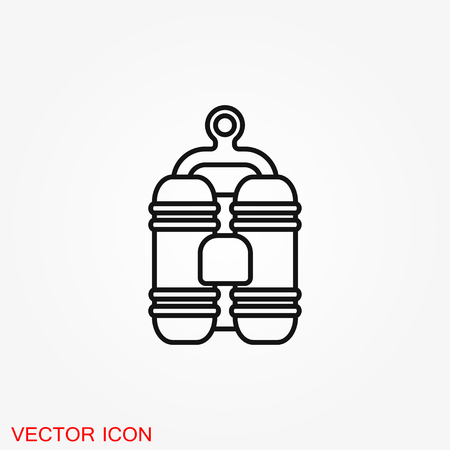 Diving icon, water sport vector sign, symbol for designのイラスト素材