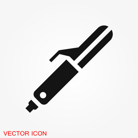 Curlers vector icon for websites, web design, mobile app, info graphicsのイラスト素材