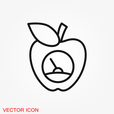 Dietary vector icon, food dietary labels isolated on background Diet icons and labels, food intolerance.のイラスト素材