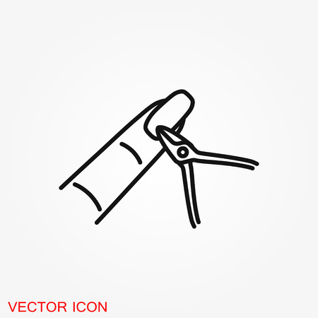 Nail care icon. Pedicure and manicure equipment. Isolated vector illustrationsのイラスト素材
