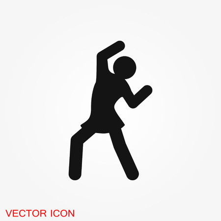 Dancing vector icon. Illustration on background sport dancingのイラスト素材