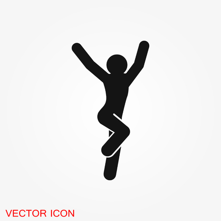 Dancing vector icon. Illustration on background sport dancingのイラスト素材