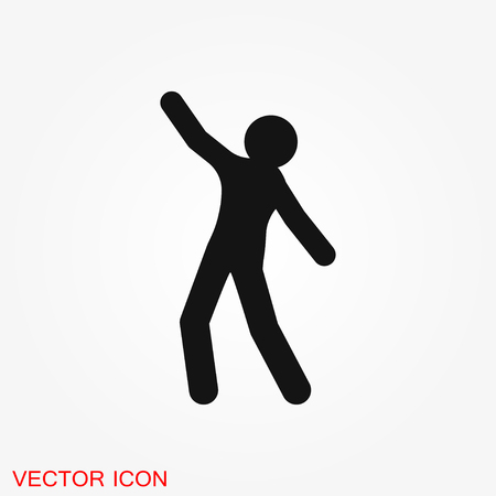 Dancing vector icon. Illustration on background sport dancingのイラスト素材