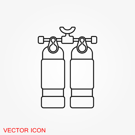 Diving icon, water sport vector sign, symbol for designのイラスト素材