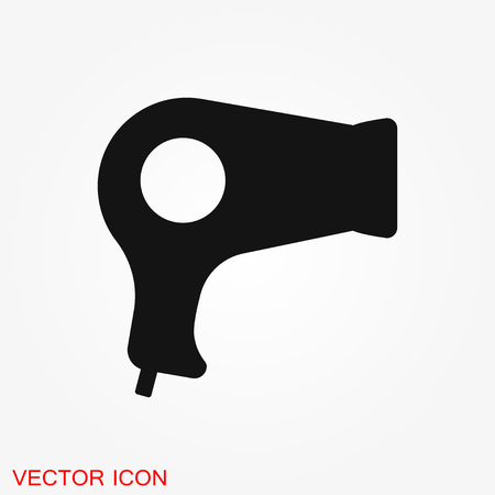 Hairdryer vector icon. Hair drying symbol, modern UI symbolのイラスト素材