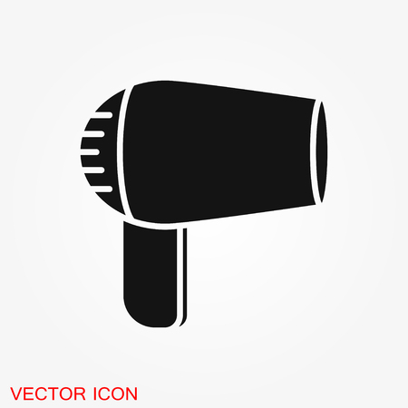 Hairdryer vector icon. Hair drying symbol, modern UI symbolのイラスト素材