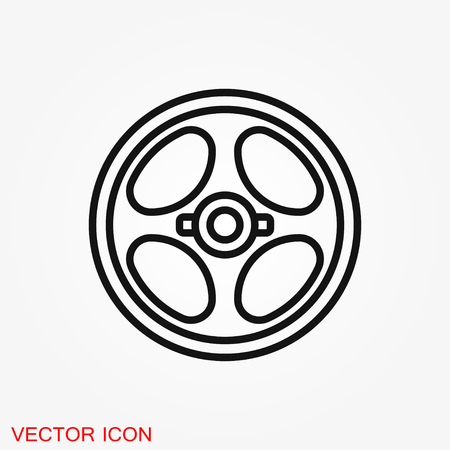 Dumbbell for gym icon, symbol for design, vector illustrationのイラスト素材