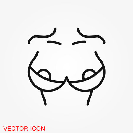 Erotic icon for adult only content, vector illustrationのイラスト素材