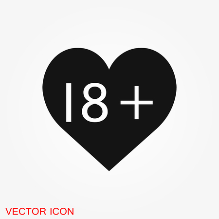 Erotic icon for adult only content, vector illustrationのイラスト素材