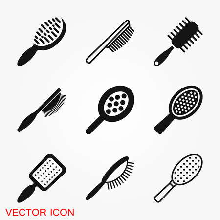 Hair brush icon logo, illustration, vector sign symbol for designのイラスト素材