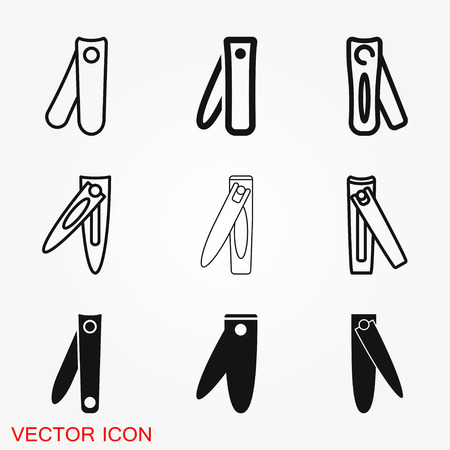 Nail clippers icon logo, illustration, vector sign symbol for designのイラスト素材