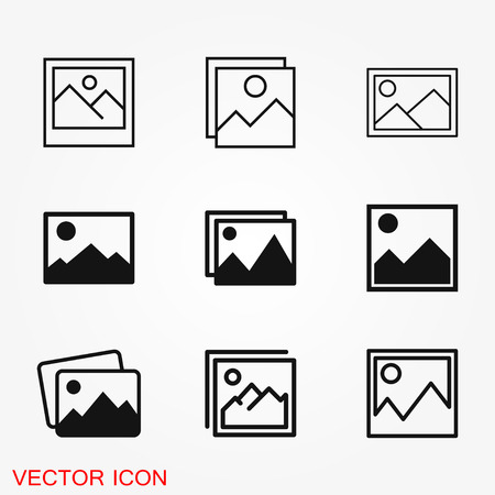 Image icon logo, vector sign symbol for designのイラスト素材