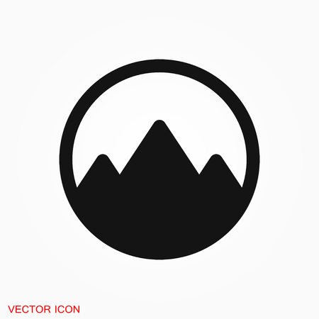 Mountain icon logo, vector sign symbol for designのイラスト素材