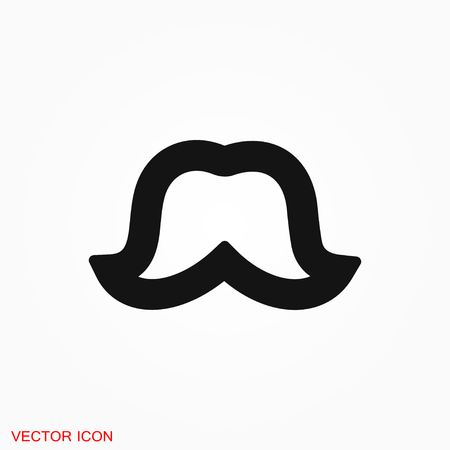 Mustache icon logo, vector sign symbol for designのイラスト素材