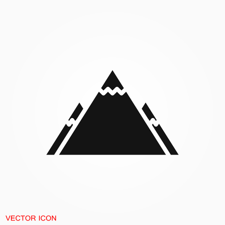 Mountain icon logo, vector sign symbol for designのイラスト素材