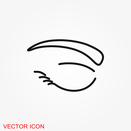 Eyebrow icon. Eyebrow tattoo. logo, illustration, vector sign symbol for designのイラスト素材
