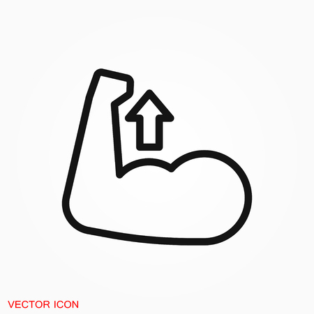Muscle icon logo, vector sign symbol for designのイラスト素材