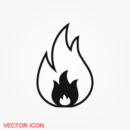 Fire icon logo, illustration, vector sign symbol for designのイラスト素材