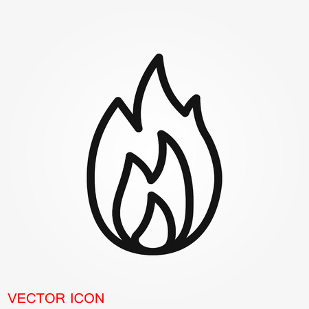 Fire icon logo, illustration, vector sign symbol for designのイラスト素材