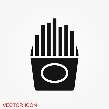 French fries icon. Vector concept illustration for design.のイラスト素材