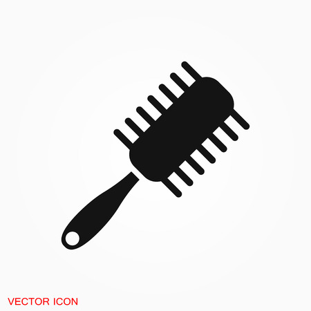 Hair brush logo, illustration, vector sign symbolのイラスト素材