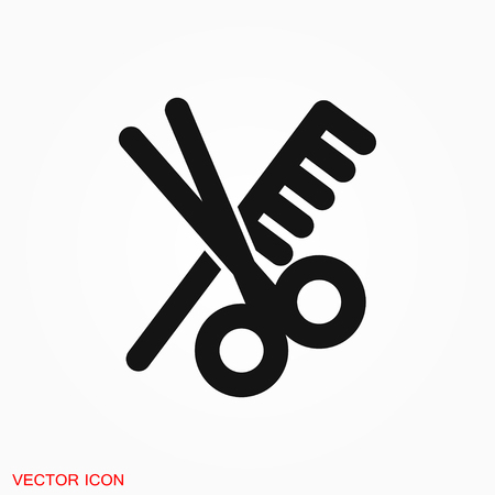 Hairdresser icon logo, vector sign symbol for designのイラスト素材
