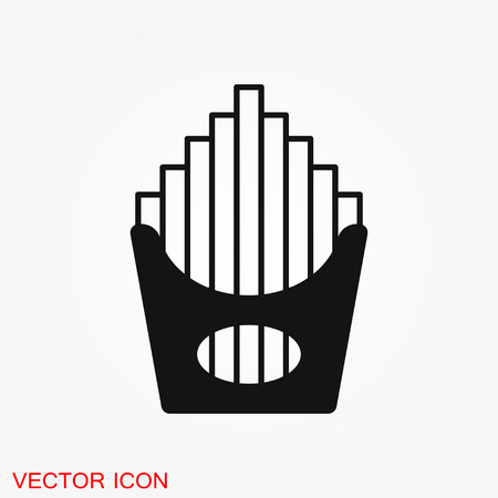 French fries icon. Vector concept illustration for design.のイラスト素材