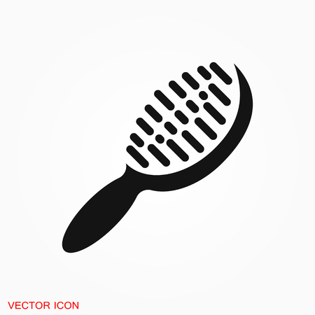 Hair brush logo, illustration, vector sign symbolのイラスト素材