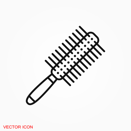 Hair brush logo, illustration, vector sign symbolのイラスト素材