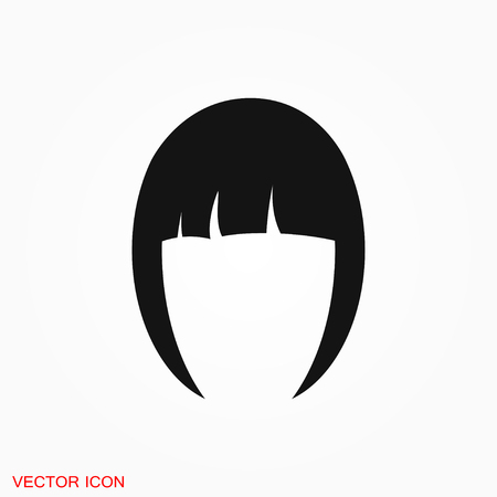 Hairstyle icon. Logo, illustration, vector sign symbol for designのイラスト素材