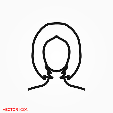 Hair salon icon logo, illustration, vector sign symbol for designのイラスト素材