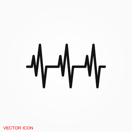 Heartbeat icon logo, vector sign symbol for designのイラスト素材