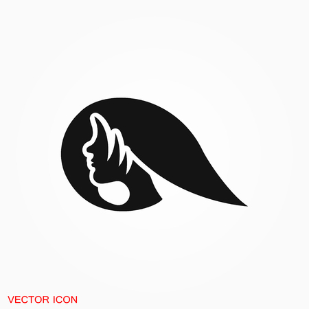 Hairstyle icon. Logo, illustration, vector sign symbol for designのイラスト素材