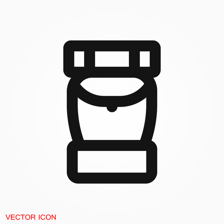 Backpack icon logo, vector sign symbol for designのイラスト素材