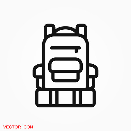 Backpack icon logo, vector sign symbol for designのイラスト素材