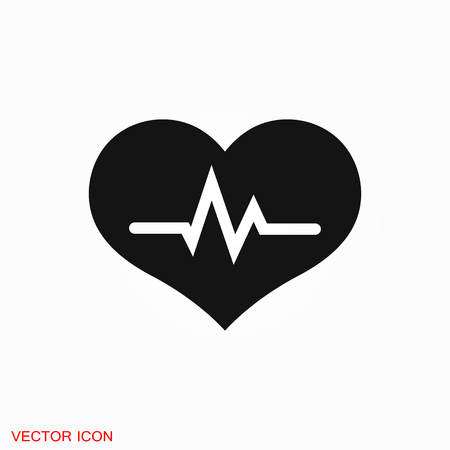 Heartbeat icon logo, vector sign symbol for designのイラスト素材