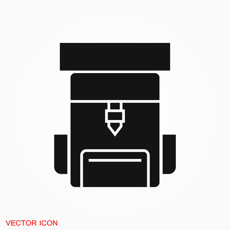 Backpack icon logo, vector sign symbol for designのイラスト素材