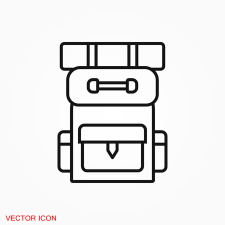 Backpack icon logo, vector sign symbol for designのイラスト素材